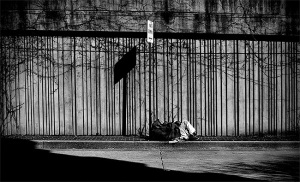 Homeless man photo